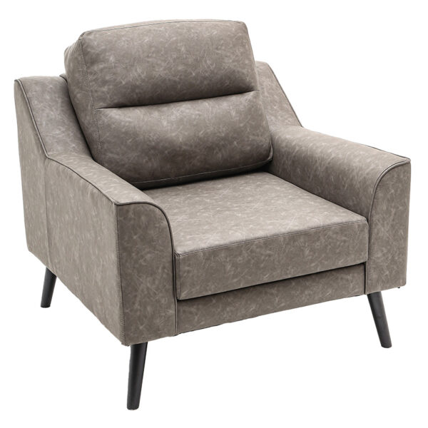 Armchair Lonnie PU grey antique 94x95.5x92.5cm