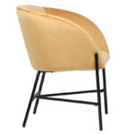 Armchair Julia velvet yellow 61x57x74cm - Слика 3