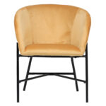 Armchair Julia velvet yellow 61x57x74cm - Слика 4