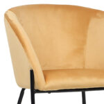 Armchair Julia velvet yellow 61x57x74cm - Слика 5