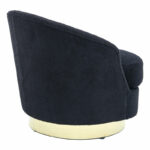 Armchair Caroline teddy fabric black-golden 84x81x76cm - Image 4