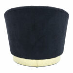 Armchair Caroline teddy fabric black-golden 84x81x76cm - Image 5