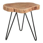 Масичка за кафе Davis од цврсто дрво акација 6,5-7 см орев 85x85x45 см