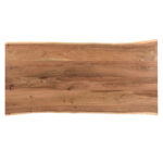 Slim table solid acacia wood in walnut shade and black metal leg 175x90x75.6cm - Image 4