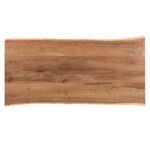 Slim table solid acacia wood walnut-leg black 160x85x74.6cm - Image 4