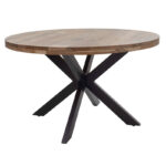 Bowie table acacia wood natural-leg black 130x130x78cm