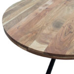 Bowie table acacia wood natural-leg black 130x130x78cm - Image 4