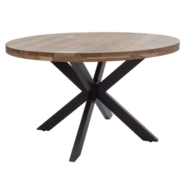 Bowie table acacia wood natural-leg black 130x130x78cm