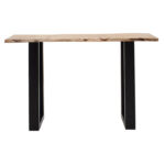 Slim console acacia wood natural-leg black 120x40x75.5cm - Слика 3