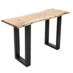 Slim console acacia wood natural-leg black 120x40x75.5cm - Слика 4