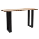 Slim console acacia wood natural-leg black 140x45x75.5cm
