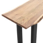 Slim console acacia wood natural-leg black 140x45x75.5cm - Image 4