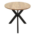 Table Bonre natural solid acacia wood-black metal leg 175x96x76cm - Image 3