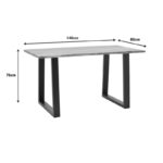 Avron natural solid acacia wood table 140x80x76cm - Слика 6