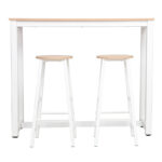 Set table bar Marle natural-white leg 120x40x100cm - Image 2