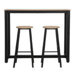 Set table bar Marle sonoma-black leg 120x40x100cm - Слика 2
