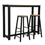 Set table bar Marle sonoma-black leg 120x40x100cm