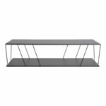 Coffee table Tars dark grey-black 120x50x30cm - Image 2