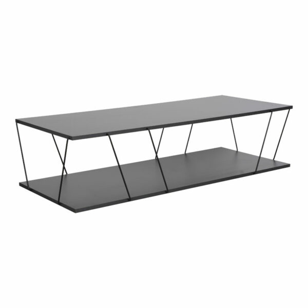 Coffee table Tars dark grey-black 120x50x30cm