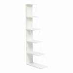 Полица за книги мини катрани бела 50x22x150 см