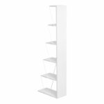 Bookcase mini Tars white 50x22x150cm - Слика 4