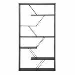 Bookcase Tars dark grey-black 84x24x157cm - Слика 2