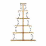 Bookcase mini Tars sonoma-black130x22x146cm - Image 2