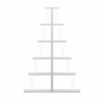 Bookcase mini Tars white 130x22x146cm - Слика 2