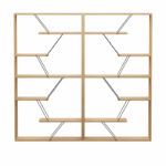 Bookcase Tars sonoma-black 168x24x157cm - Слика 2