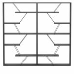 Bookcase Tars dark grey-black 168x24x157cm - Image 2