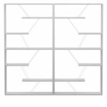 Bookcase Tars grey-white 168x24x157cm - Image 2
