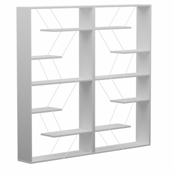Bookcase Tars grey-white 168x24x157cm