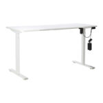Electric adjustable table white 140x60x72-117cm