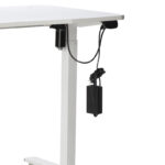 Electric adjustable table white 140x60x72-117cm - Слика 4