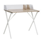 Zervan melamine work desk in natural-white shade 90x50x85cm