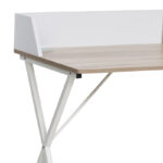 Zervan melamine work desk in natural-white shade 90x50x85cm - Image 3