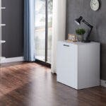 Tivizual polymorphic cabinet-work desk folding melamine in white shade 140x60x72cm - Слика 3