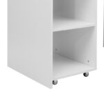 Tivizual polymorphic cabinet-work desk folding melamine in white shade 140x60x72cm - Слика 6