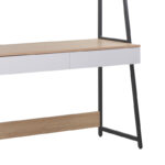 Jersey melamine work desk in natural-white shade and anthracite metal 124x54x171cm - Слика 6