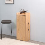 Winely melamine bar table in natural shade and black metal 122x44.5x108cm - Image 3