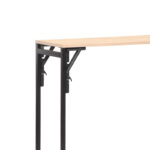 Winely melamine bar table in natural shade and black metal 122x44.5x108cm - Image 5