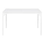 Chan melamine table in white shade and white metal leg 120x75x75cm - Image 2