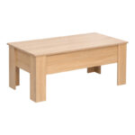 Ferza coffee table with butler in oak color 100x50x42cm