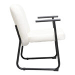 Vindor armchair cream fabric with black metal leg 65x68.5x79.5cm - Слика 3