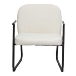 Vindor armchair cream fabric with black metal leg 65x68.5x79.5cm - Слика 4