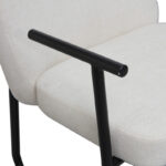 Vindor armchair cream fabric with black metal leg 65x68.5x79.5cm - Слика 5