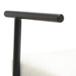 Vindor armchair cream fabric with black metal leg 65x68.5x79.5cm - Слика 6