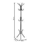 Coat Stand Piero metal black D44x181cm - Слика 4