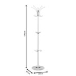 Coat Stand Nicolo metal white D37x175cm - Image 5