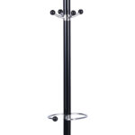 Coat Stand Nicolo metal black D37x175cm - Image 3